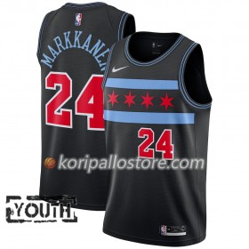 Chicago Bulls Lauri Markkanen 24 2018-19 Nike City Edition Musta Lasten Pelipaidat Swingman